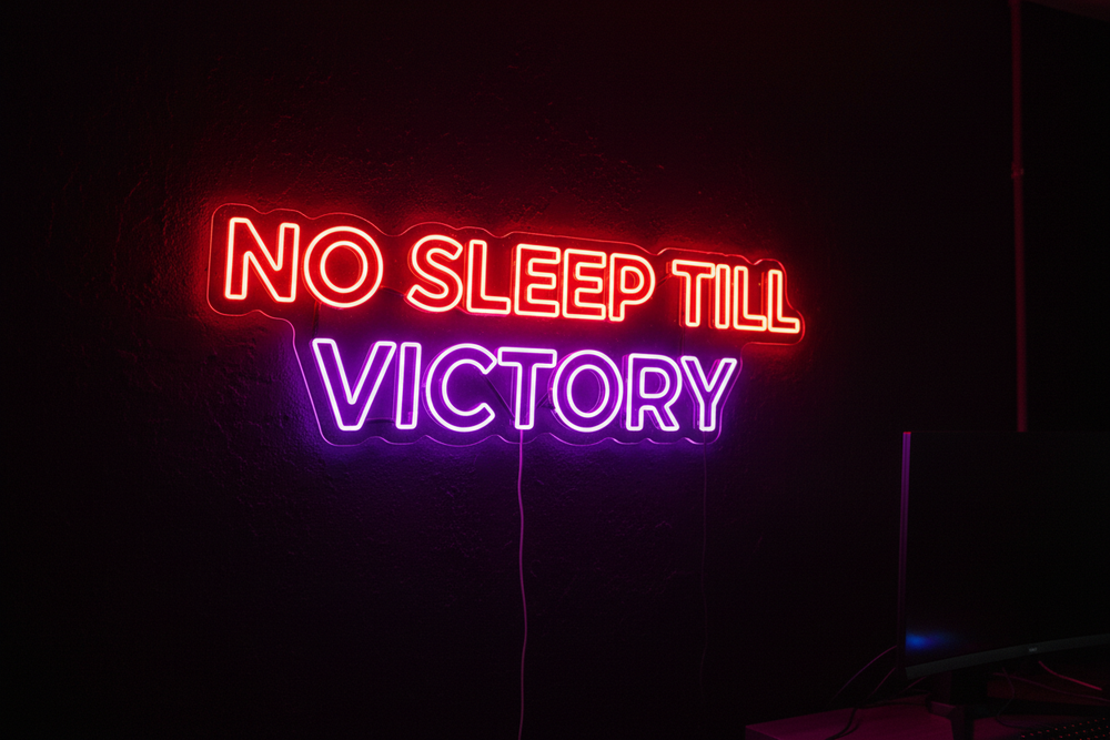 No Sleep Till Victory Neon Sign