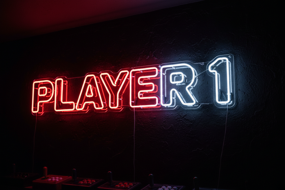 Player 1 Neon Sign