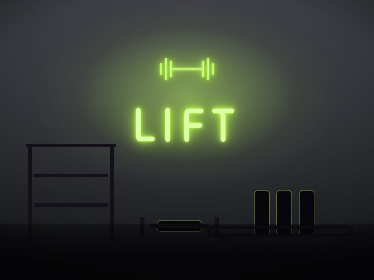Neon sign for Gym & fitness
