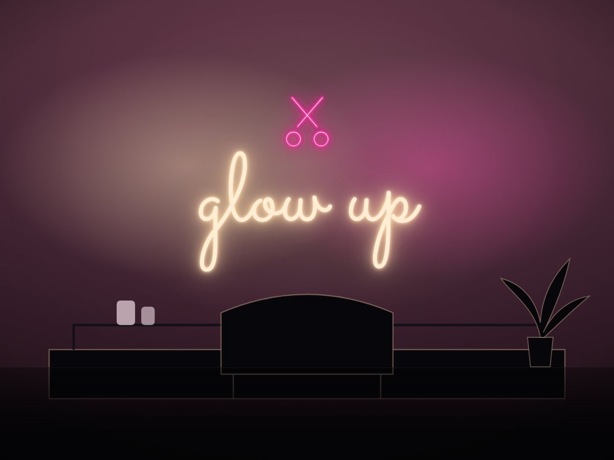 Neon sign for Salons