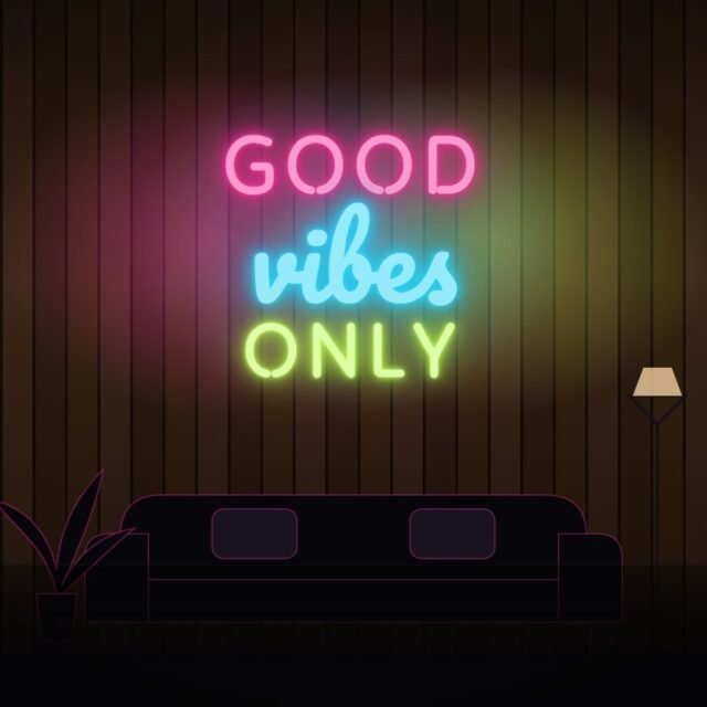 good vibes only neon sign