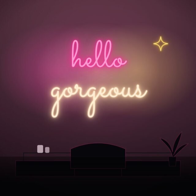 salon neon sign