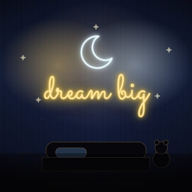 moon neon light for kids room