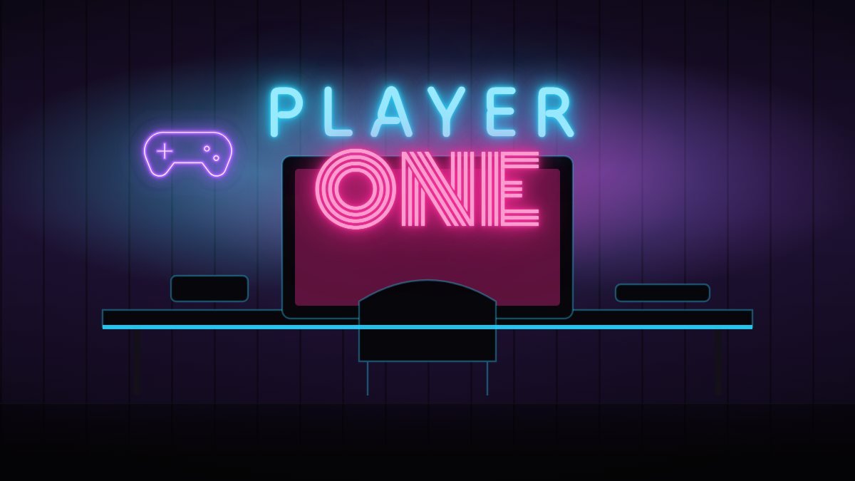 gaming room neon lights