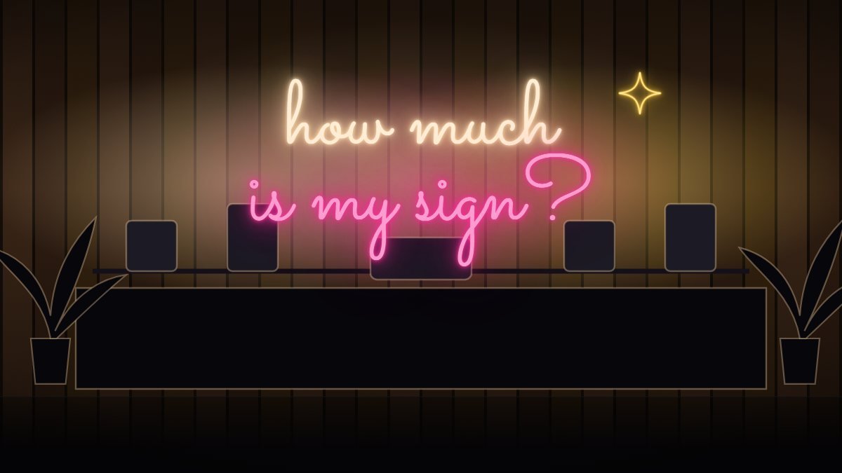 neon sign price in India