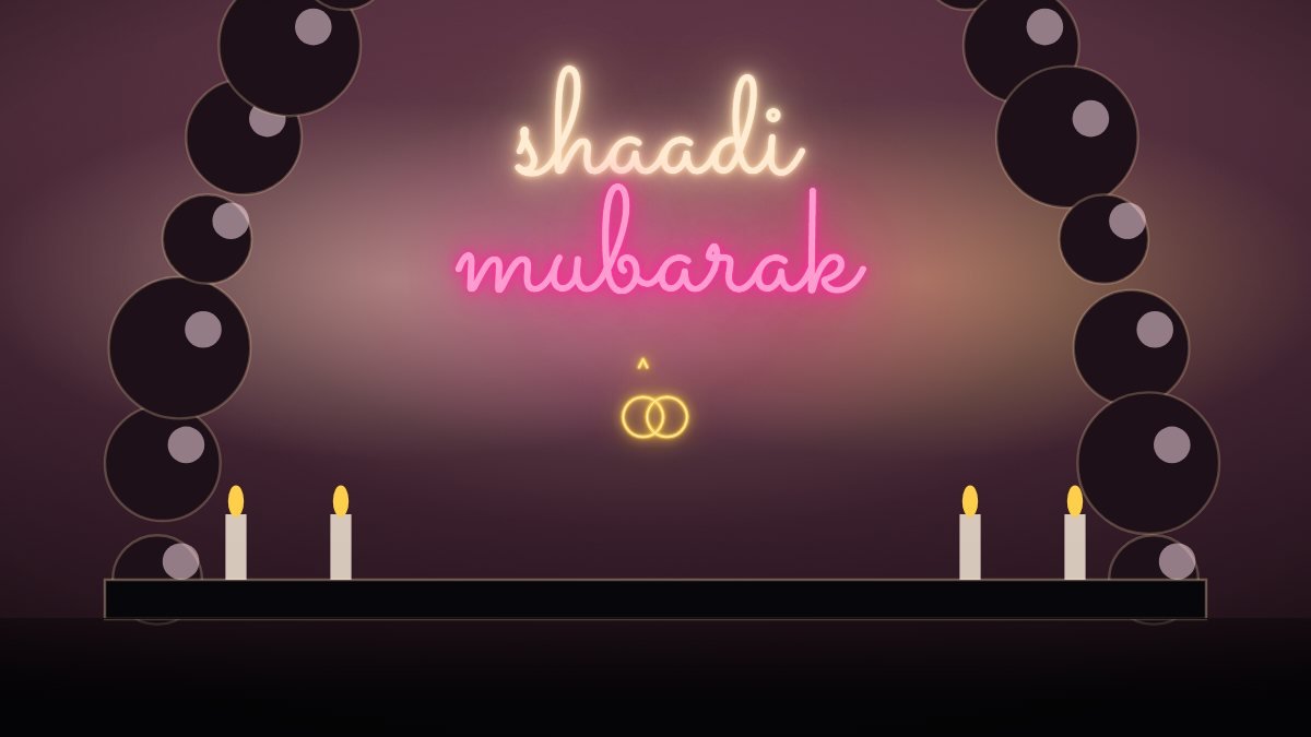 neon sign for wedding