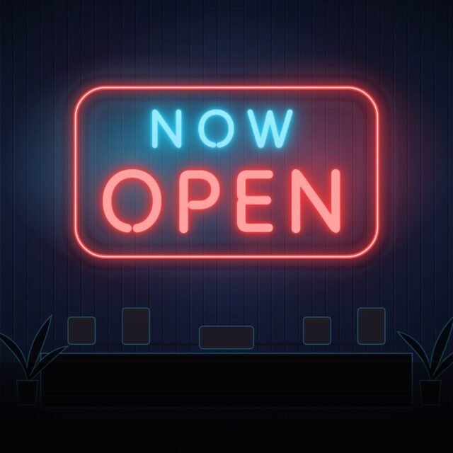 now open neon sign